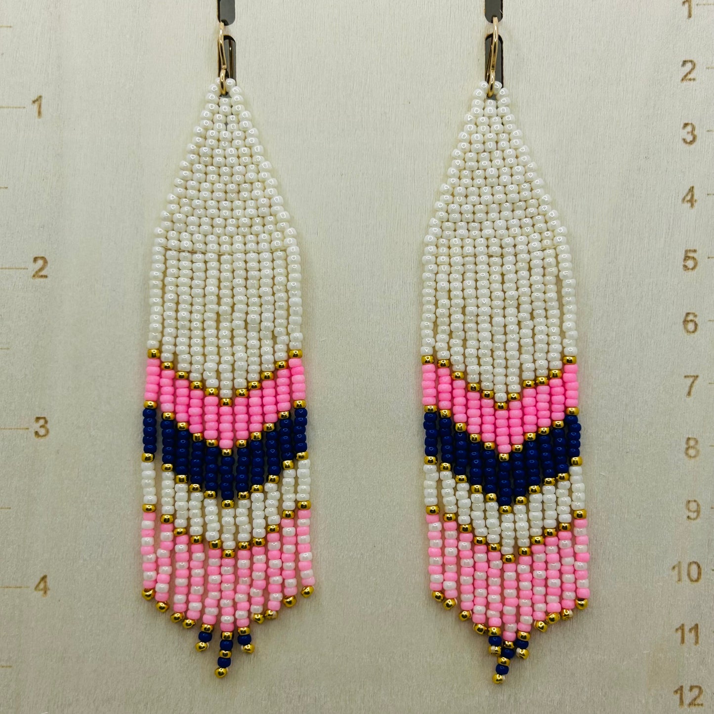 Blush Horizon Fringe Earrings