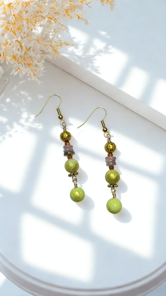 Olive Bloom Earrings