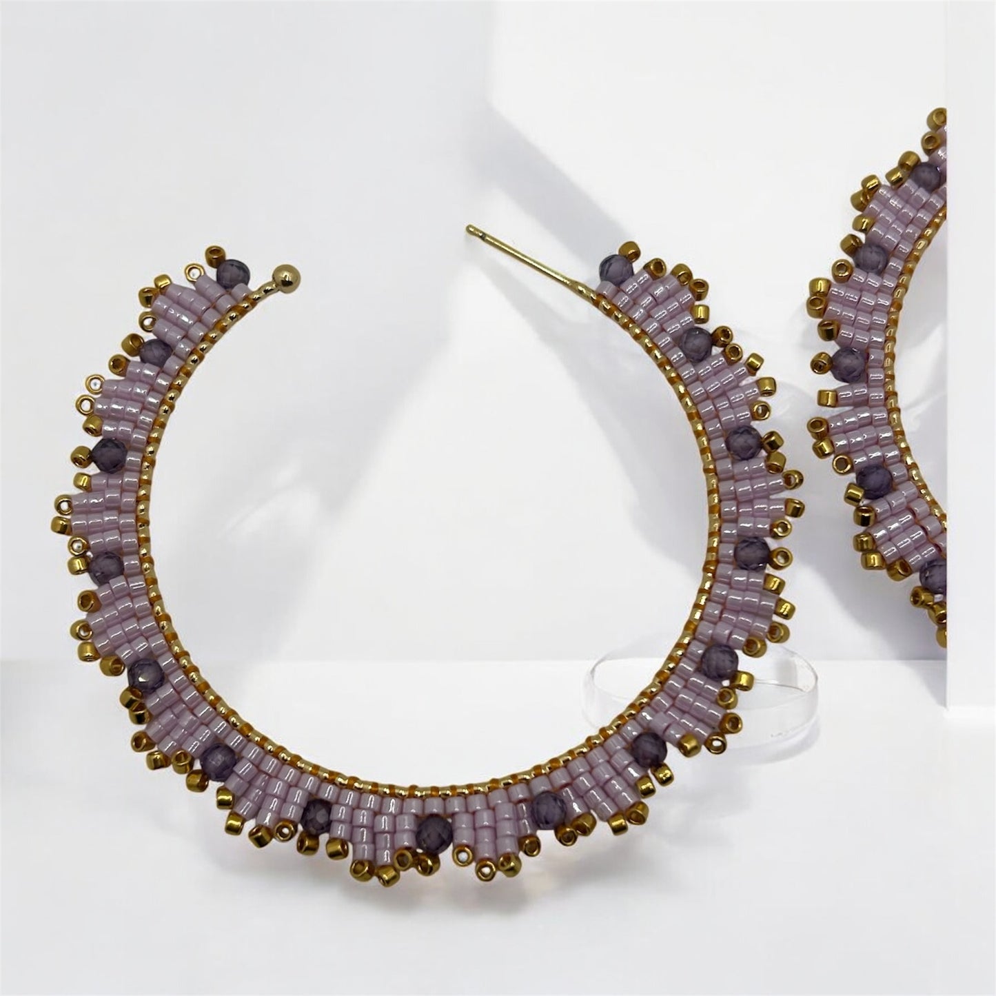 Aurora Petal Hoops – Pansy Bloom Edition