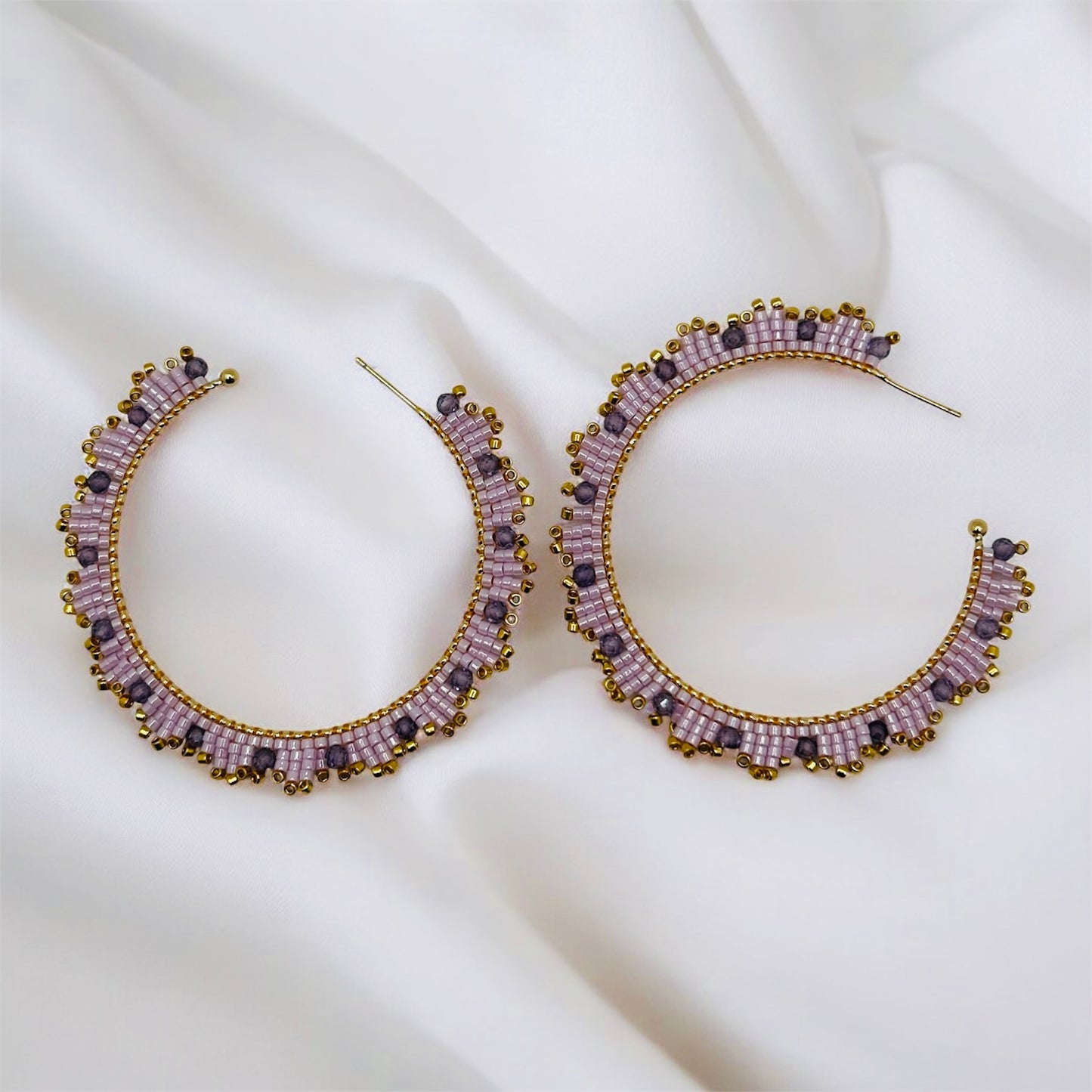 Aurora Petal Hoops – Pansy Bloom Edition