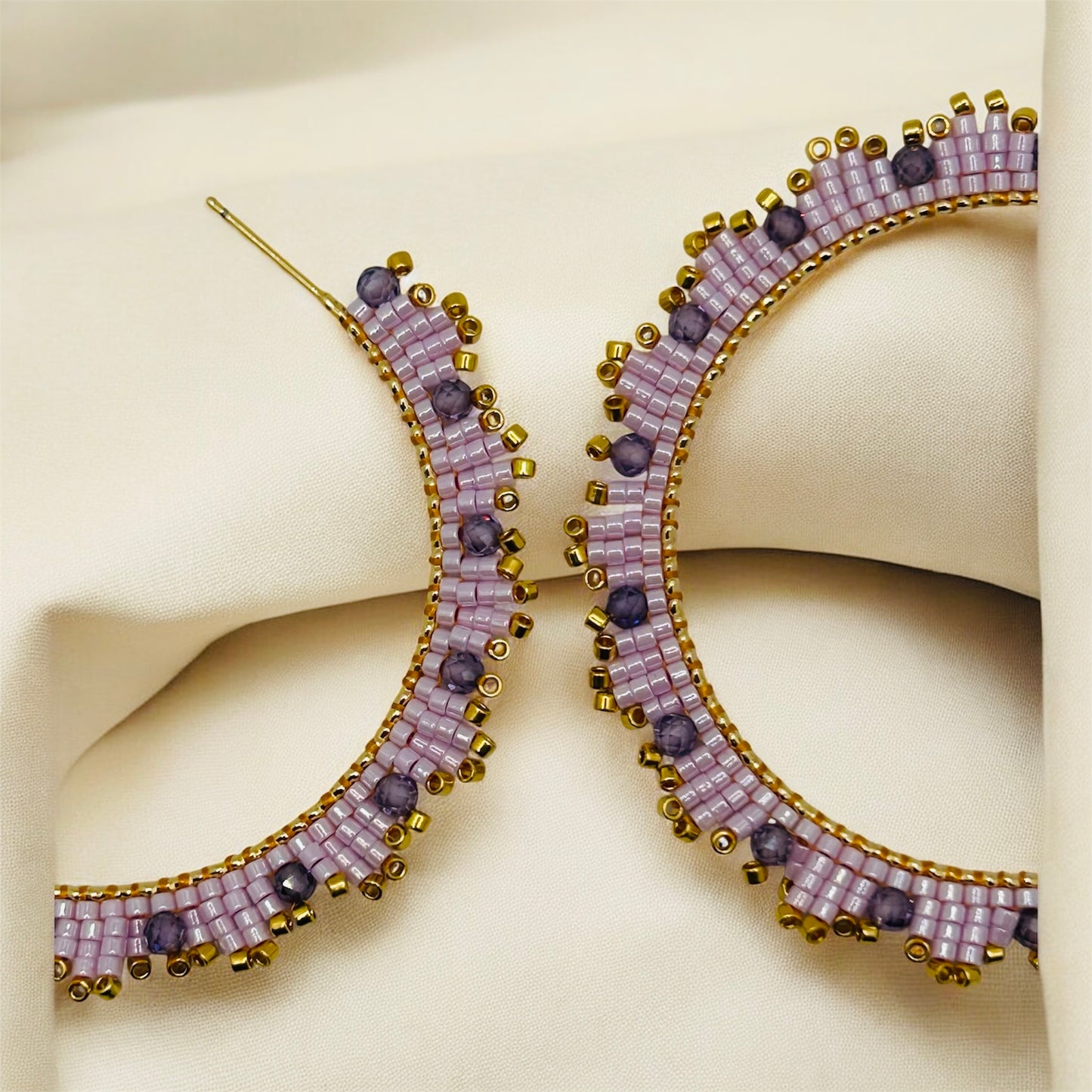 Aurora Petal Hoops – Pansy Bloom Edition