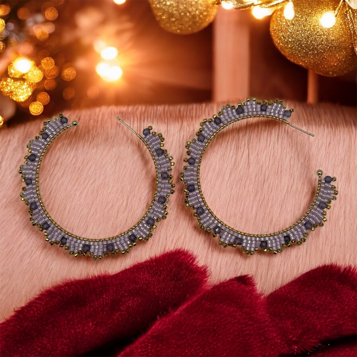 Aurora Petal Hoops – Pansy Bloom Edition