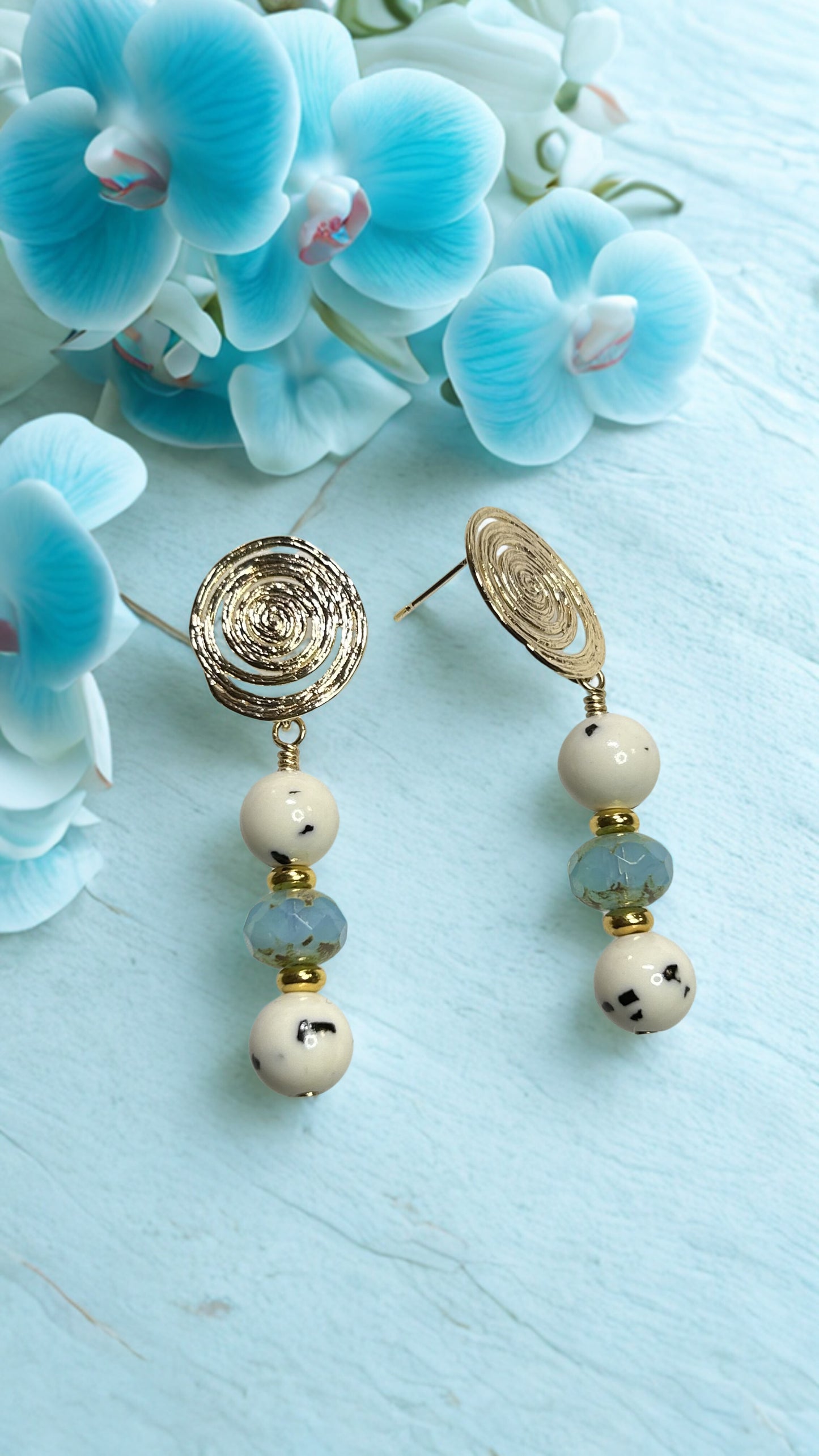 Aqua Dalmatia Earrings