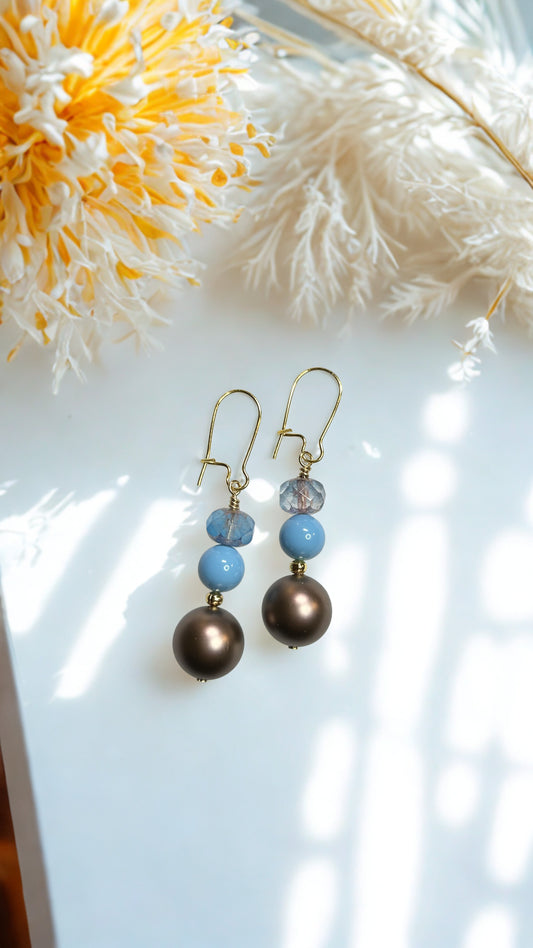 Sky & Cocoa Earrings