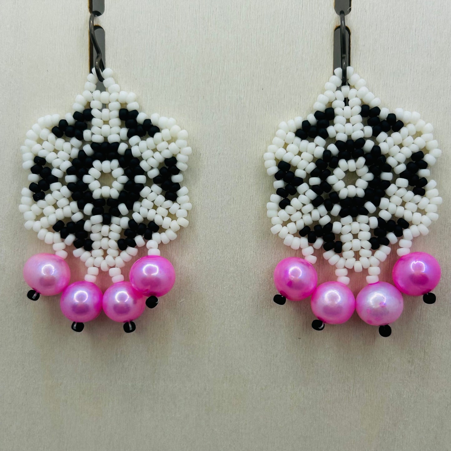 ✨ Pink Bubble Blossom Earrings