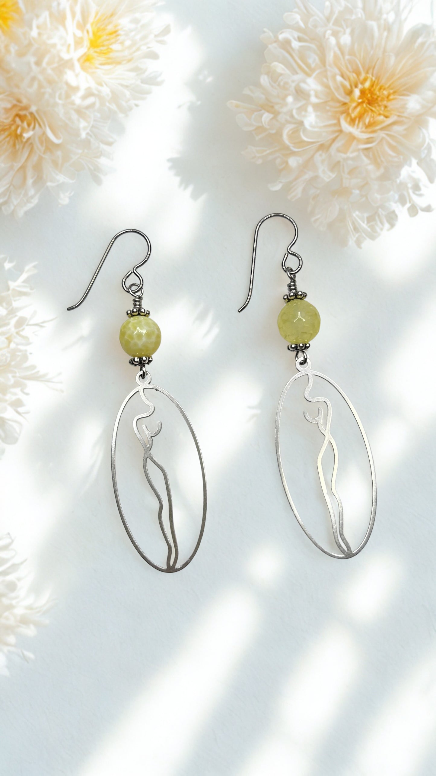 Lemon Light Silhouette Earrings.
