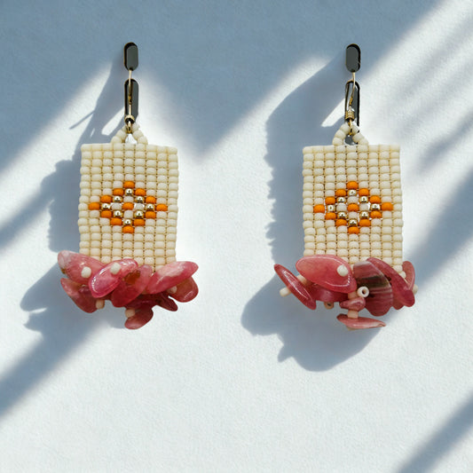 Peach Blossom Mini Drops Earrings