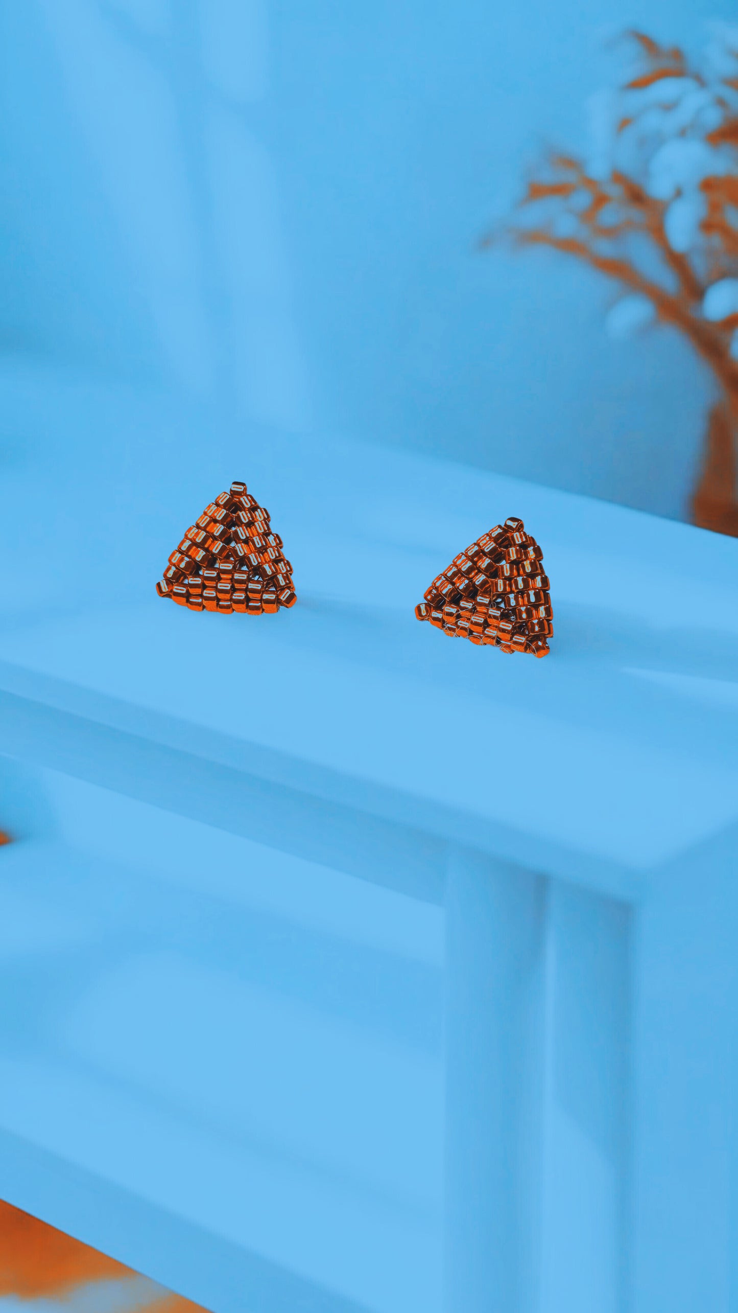 Triangulitos Stud Earrings Collection Saffron