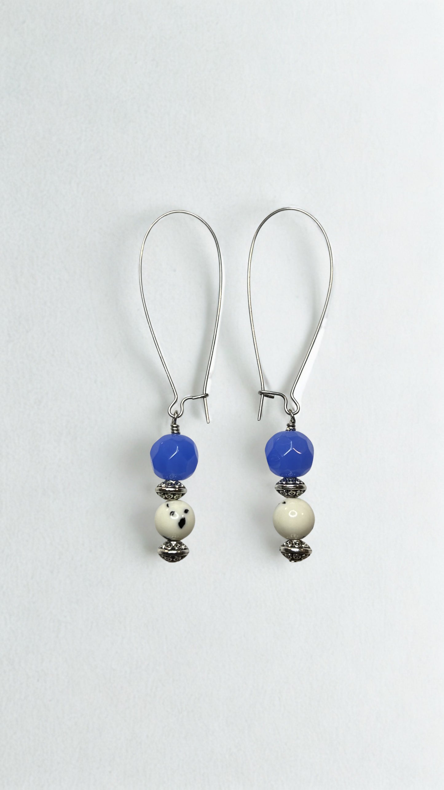 Azure Dalmatian Earrings