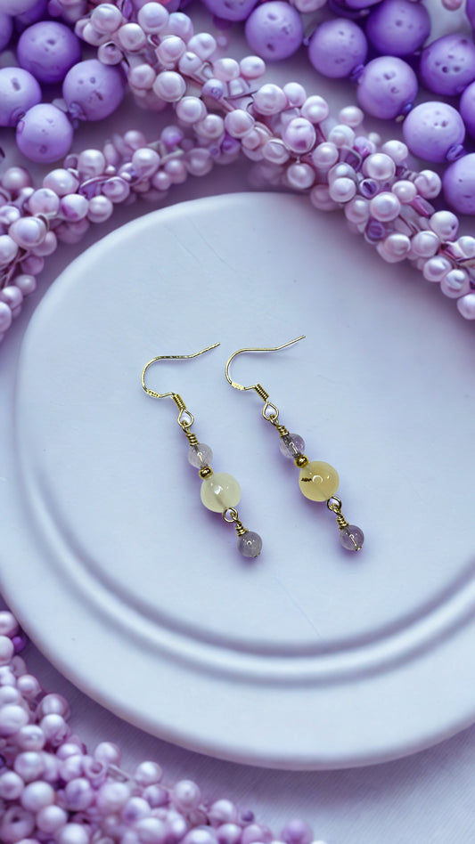 Golden Amethyst Glow Earrings