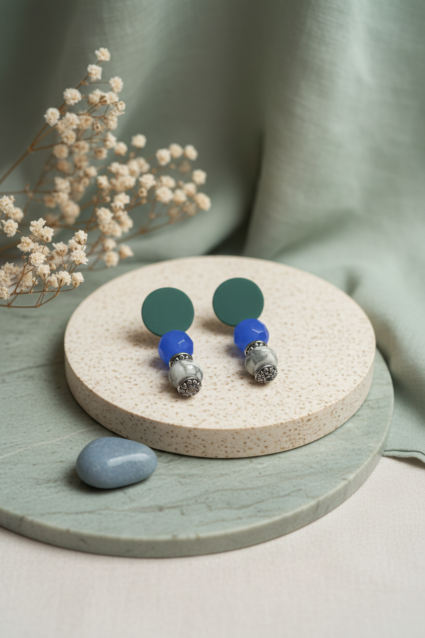 Forest Sky-Howlite Edition Earrings